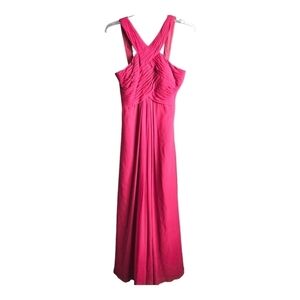 Azazie Kaleigh A-line Pleated Chiffon Floor Length Dress Sz C